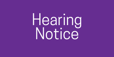 Hearing Notice: Devon Ormsby #38232