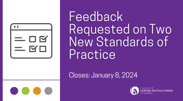 Feedback Requested on Two New Standards of Practice