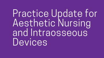Removal of Supervision Requirements in Aesthetic Nursing and Restrictions for Intraosseous Devices